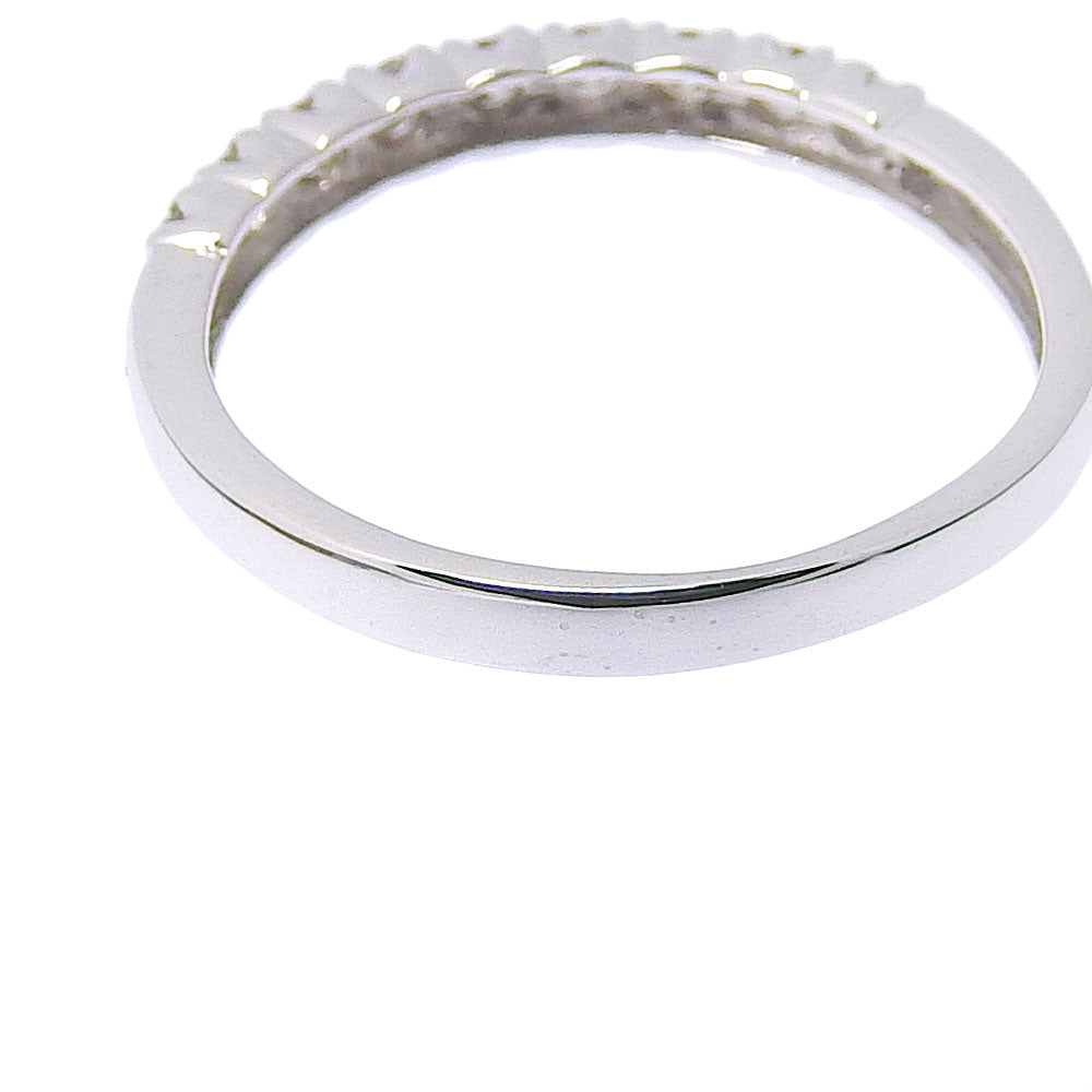 JEWELRY Ring 14k white gold, diamond Silver Half eternity Women Used Authentic