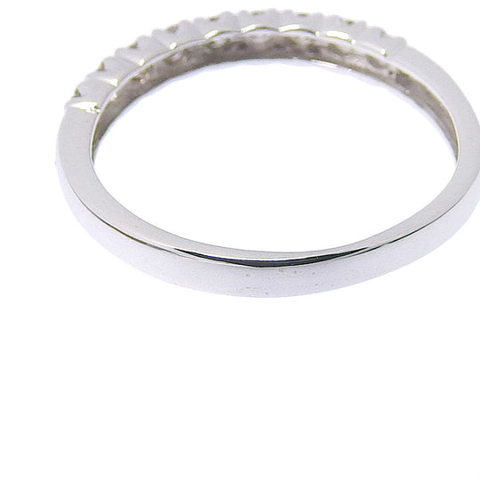 JEWELRY Ring 14k white gold, diamond Silver Half eternity Women Used Authentic