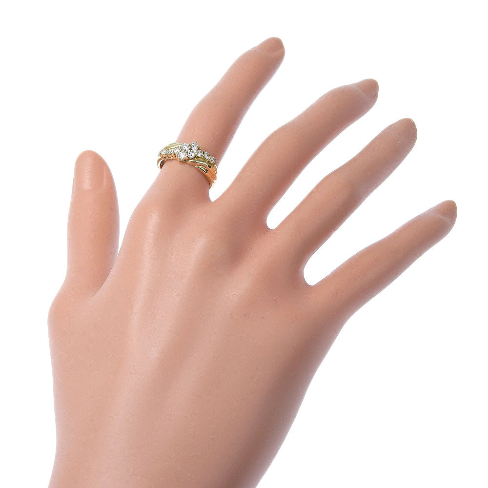 JEWELRY Ring K18 Yellow Gold, Diamond gold Women Used Authentic