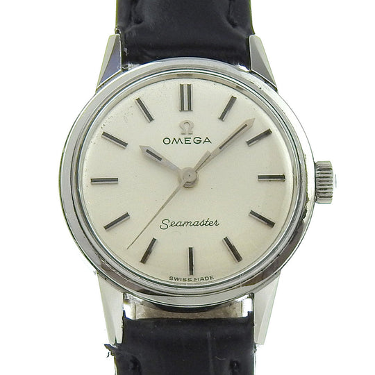 OMEGA Watches Hand Winding 515.001 Stainless Steel , Embossed Leather Silver vintage Seamaster Silver dial