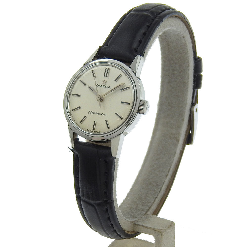 OMEGA Watches Hand Winding 515.001 Stainless Steel , Embossed Leather Silver vintage Seamaster Silver dial