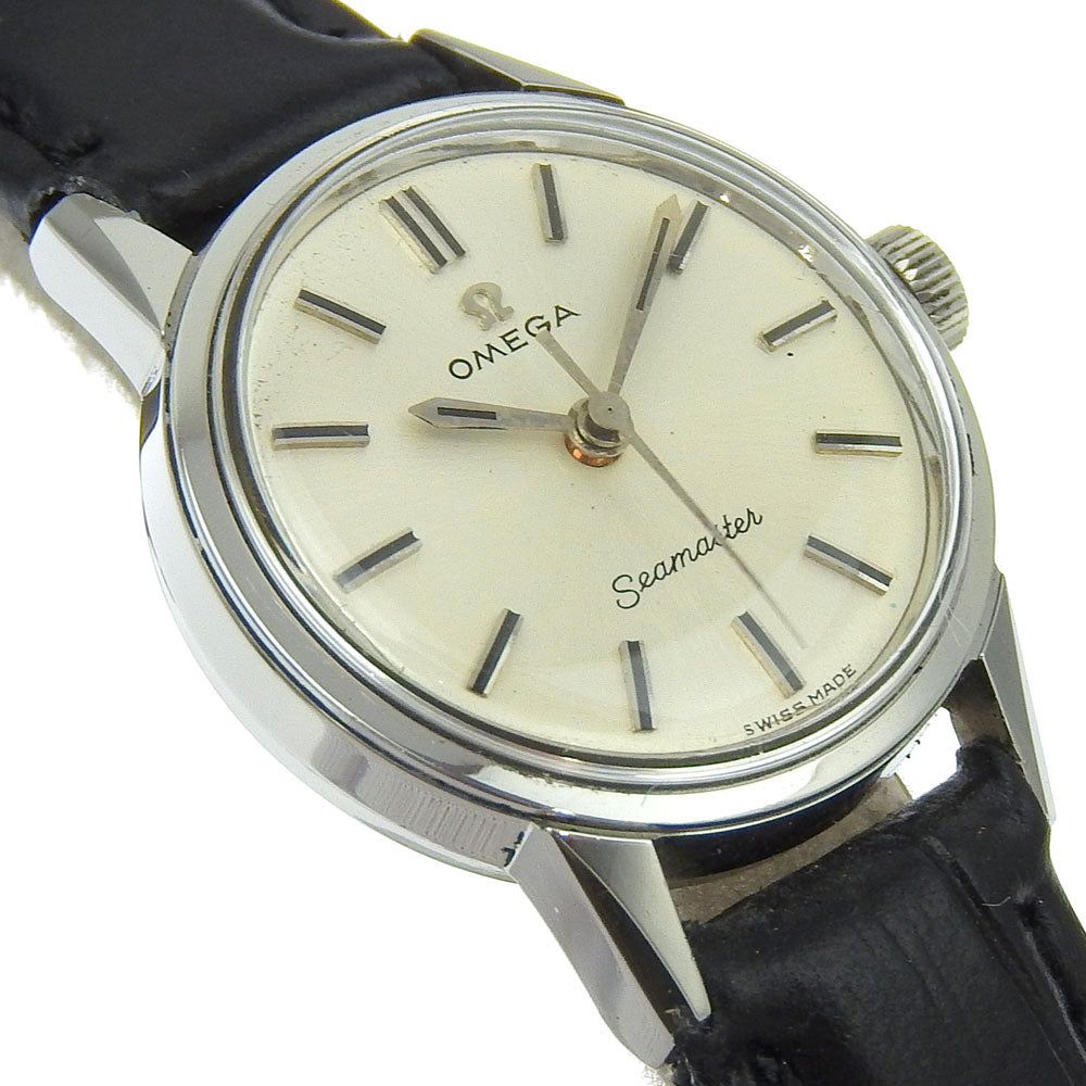 OMEGA Watches Hand Winding 515.001 Stainless Steel , Embossed Leather Silver vintage Seamaster Silver dial