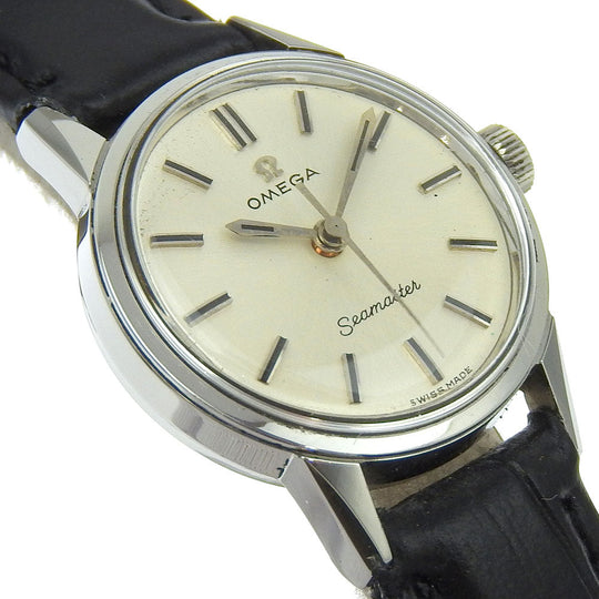 OMEGA Watches Hand Winding 515.001 Stainless Steel , Embossed Leather Silver vintage Seamaster Silver dial