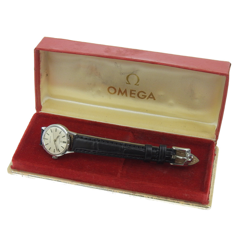OMEGA Watches Hand Winding 515.001 Stainless Steel , Embossed Leather Silver vintage Seamaster Silver dial