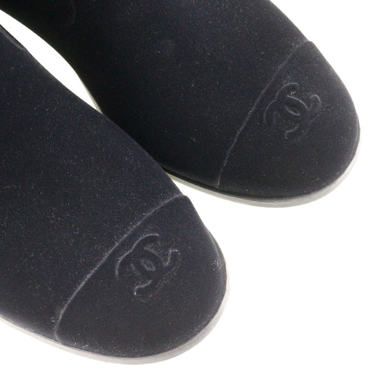 CHANEL boots G26648X31173 Suede black Camelia Women 37 Used Authentic