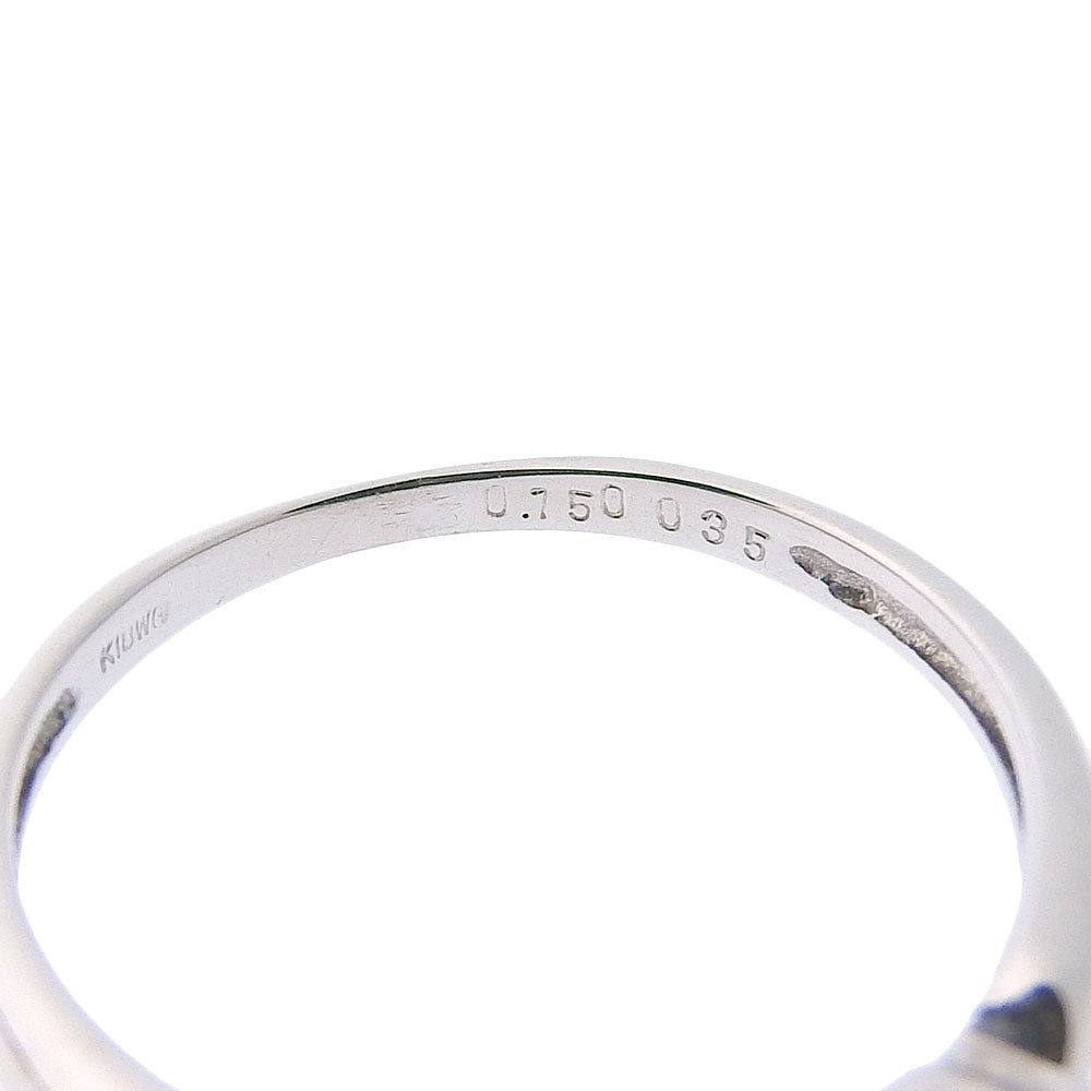 JEWELRY Ring K10 White Gold, Diamond Silver 3P Women Used Authentic