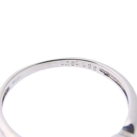 JEWELRY Ring K10 White Gold, Diamond Silver 3P Women Used Authentic