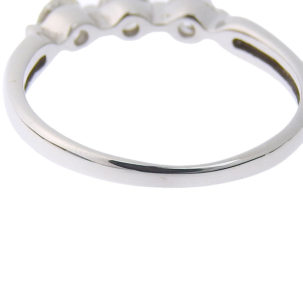 JEWELRY Ring K10 White Gold, Diamond Silver 3P Women Used Authentic