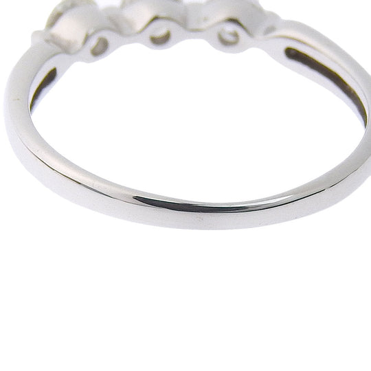 JEWELRY Ring K10 White Gold, Diamond Silver 3P Women Used Authentic