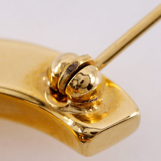 CHANEL Brooch Plated Gold gold Turn lock COCO Mark Women Used Authentic