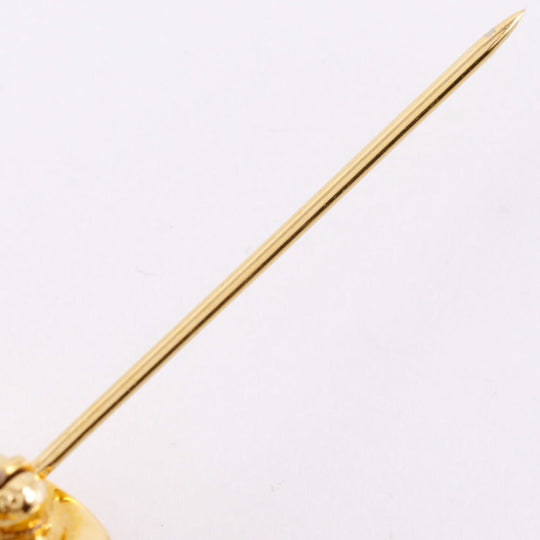CHANEL Brooch Plated Gold gold Turn lock COCO Mark Women Used Authentic