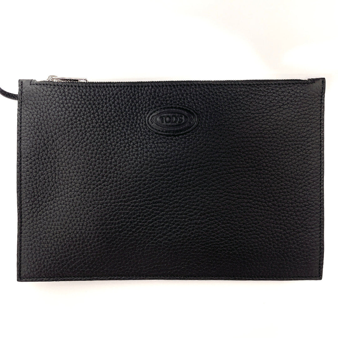 TOD'S Tote Bag leather black Travel bag Duffle bag DI BAG WEEKEND Women Used Authentic