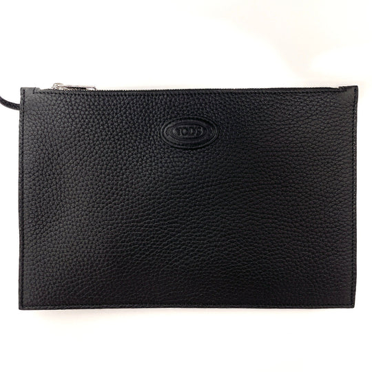 TOD'S Tote Bag leather black Travel bag Duffle bag DI BAG WEEKEND Women Used Authentic