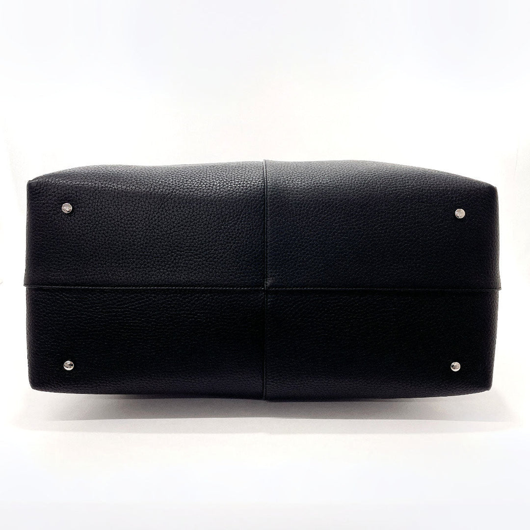 TOD'S Tote Bag leather black Travel bag Duffle bag DI BAG WEEKEND Women Used Authentic