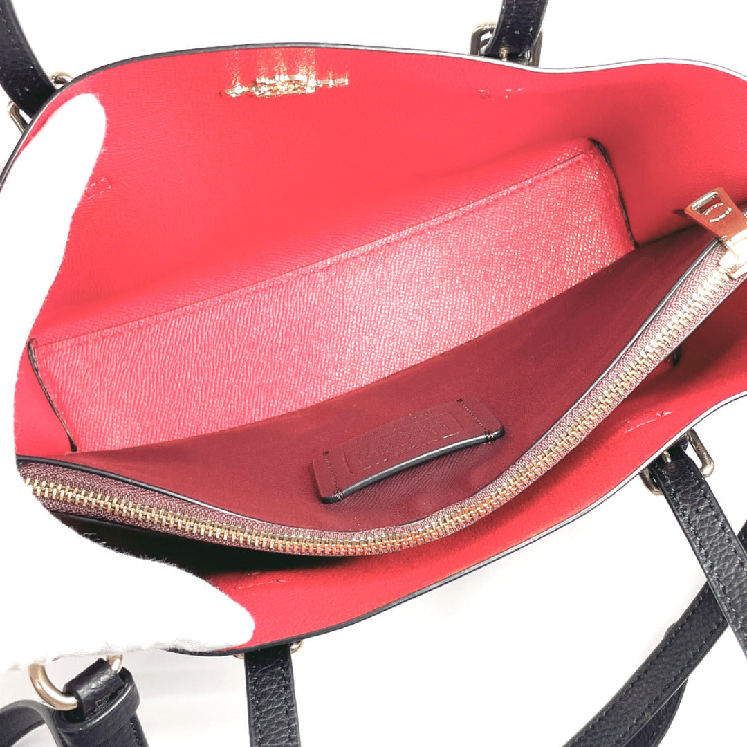 COACH Tote Bag C4084 leather black Molly 2WAY Women Used Authentic