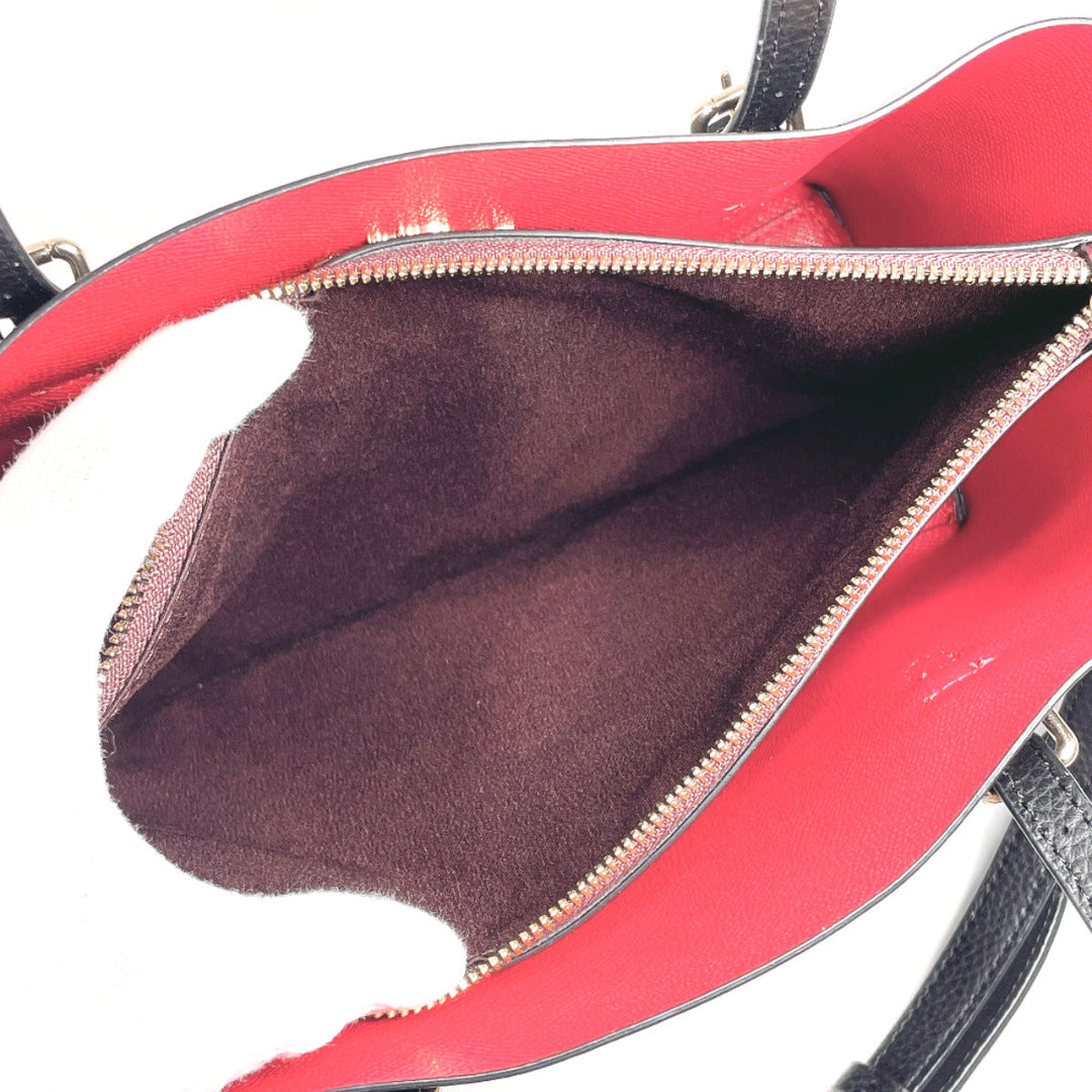 COACH Tote Bag C4084 leather black Molly 2WAY Women Used Authentic