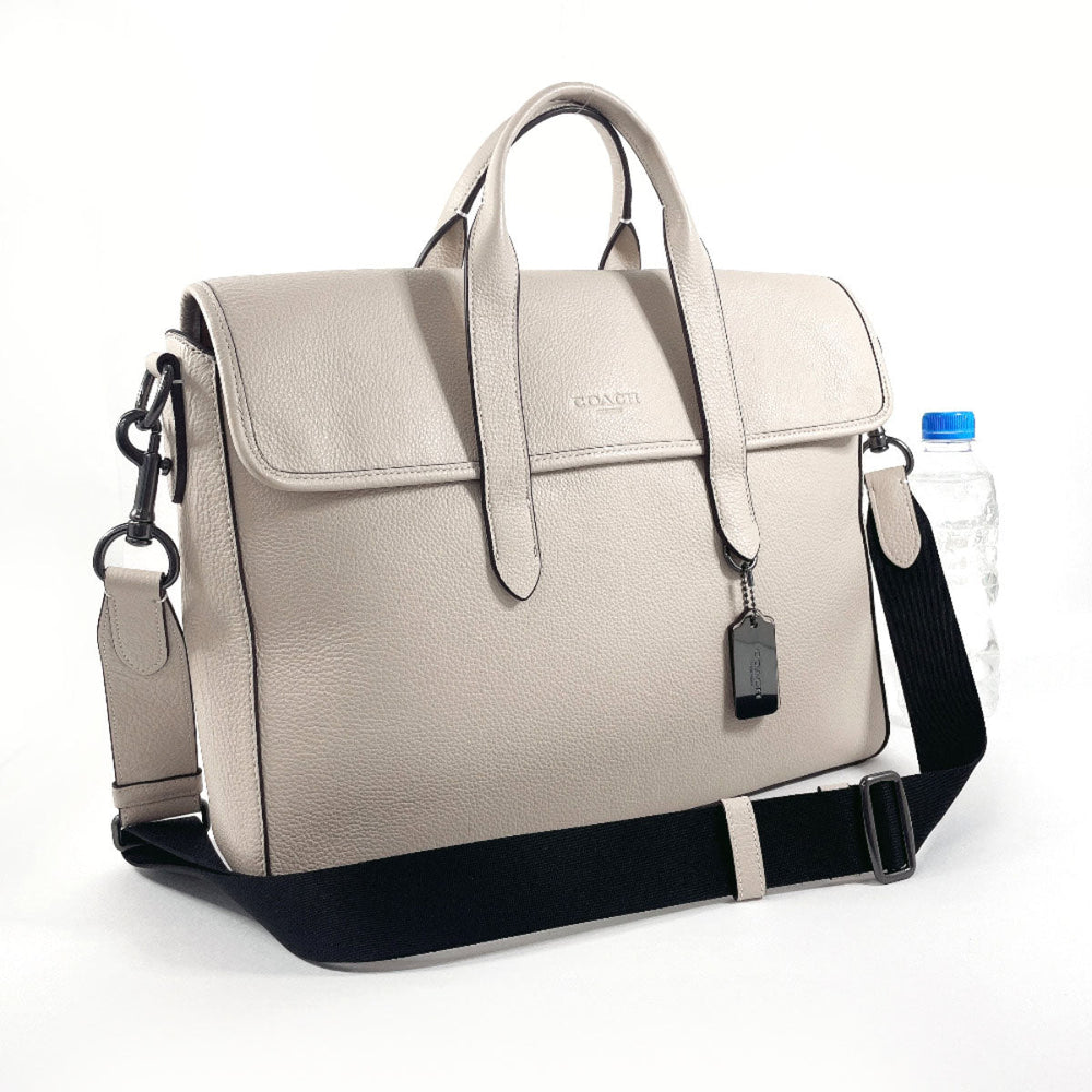 COACH Business bag C9875 leather Ivory 2WAY sullivan portfolio brief mens Used Authentic