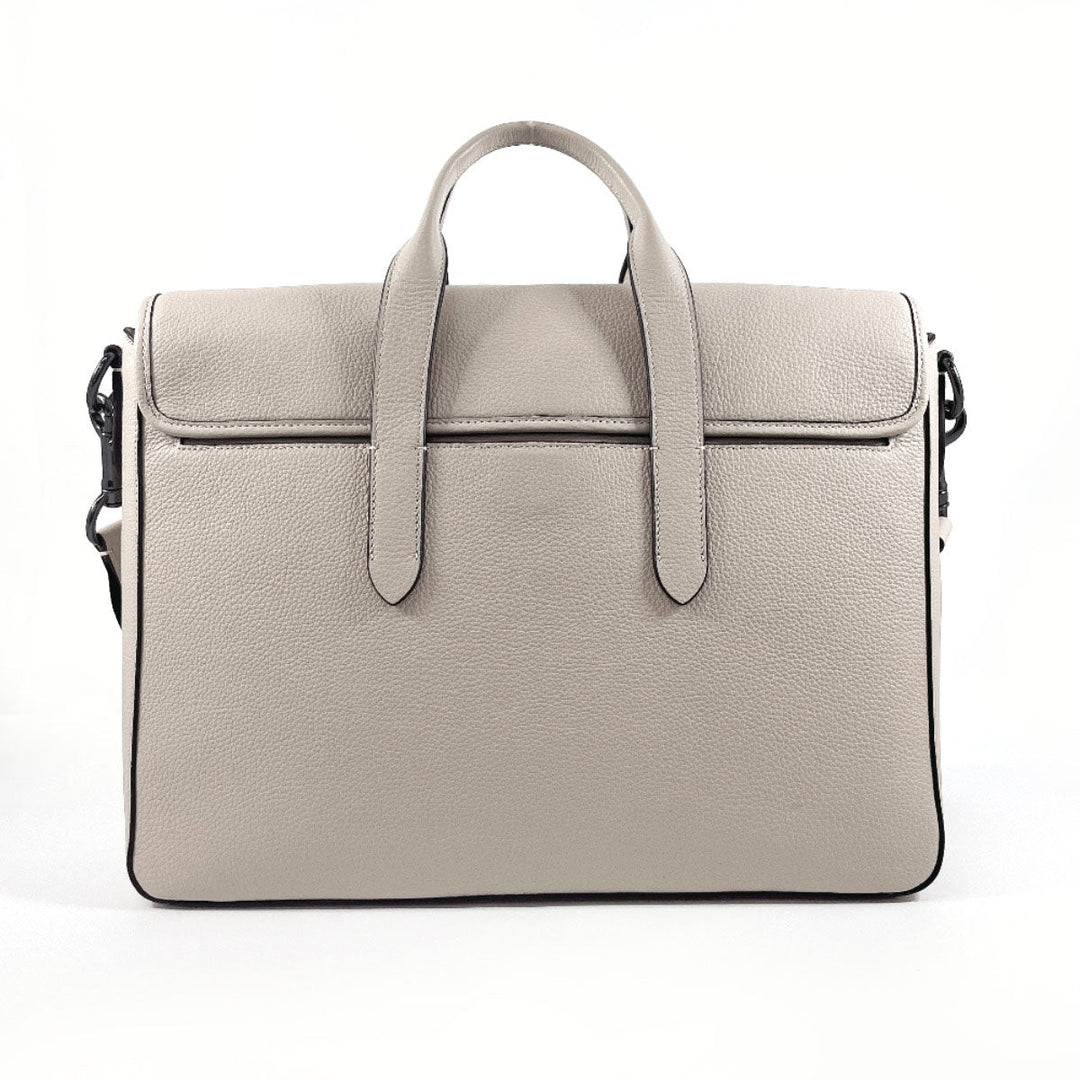COACH Business bag C9875 leather Ivory 2WAY sullivan portfolio brief mens Used Authentic