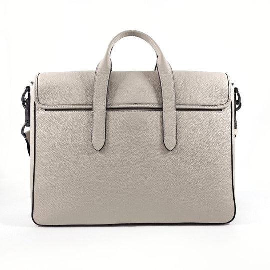 COACH Business bag C9875 leather Ivory 2WAY sullivan portfolio brief mens Used Authentic