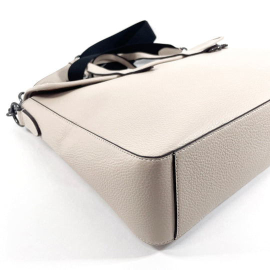 COACH Business bag C9875 leather Ivory 2WAY sullivan portfolio brief mens Used Authentic