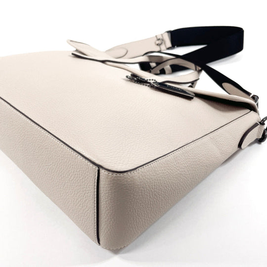COACH Business bag C9875 leather Ivory 2WAY sullivan portfolio brief mens Used Authentic