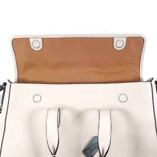 COACH Business bag C9875 leather Ivory 2WAY sullivan portfolio brief mens Used Authentic