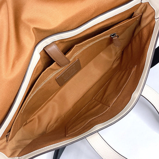 COACH Business bag C9875 leather Ivory 2WAY sullivan portfolio brief mens Used Authentic