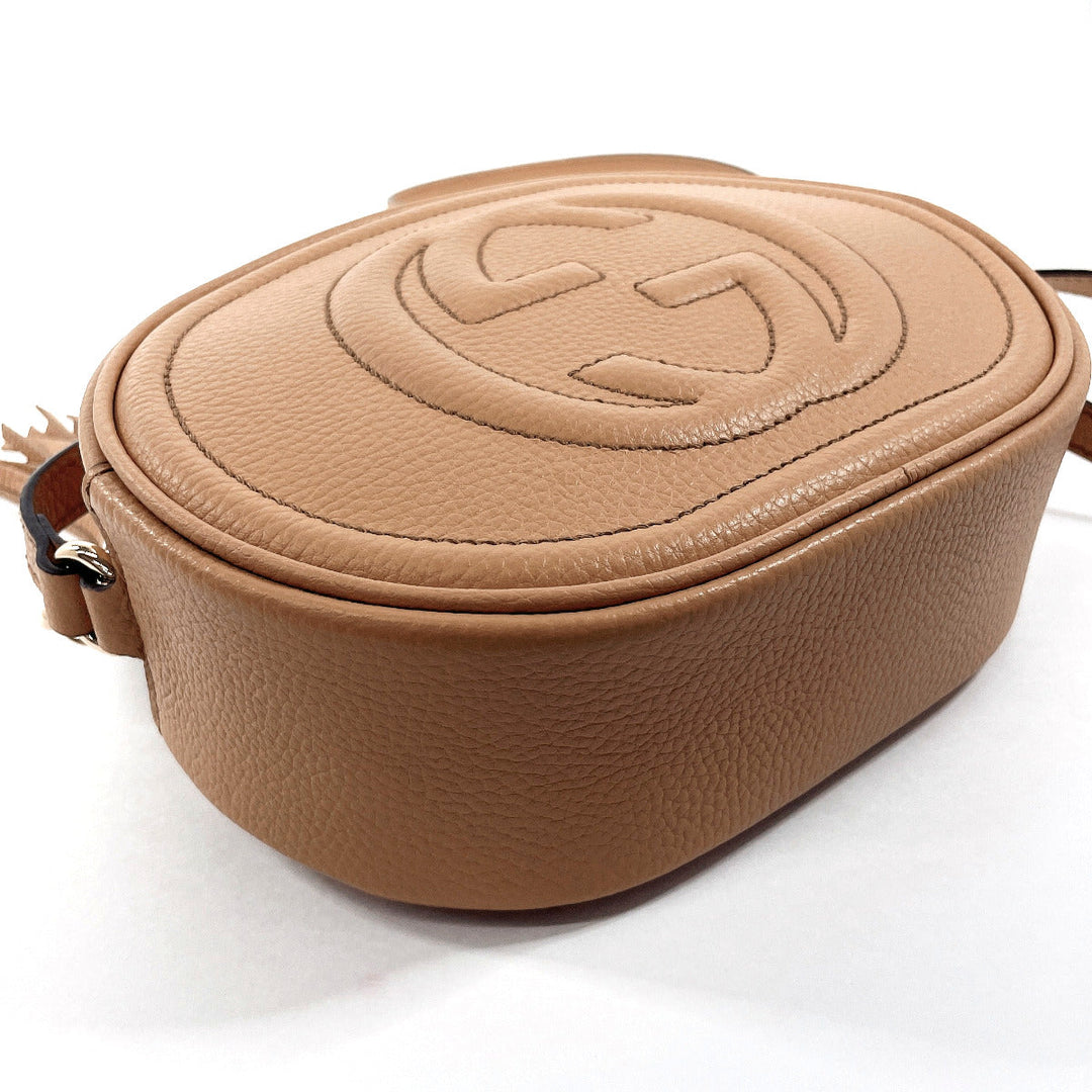 GUCCI Shoulder Bag 747779 leather beige Soho