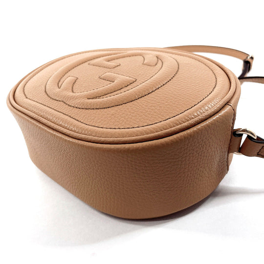 GUCCI Shoulder Bag 747779 leather beige Soho