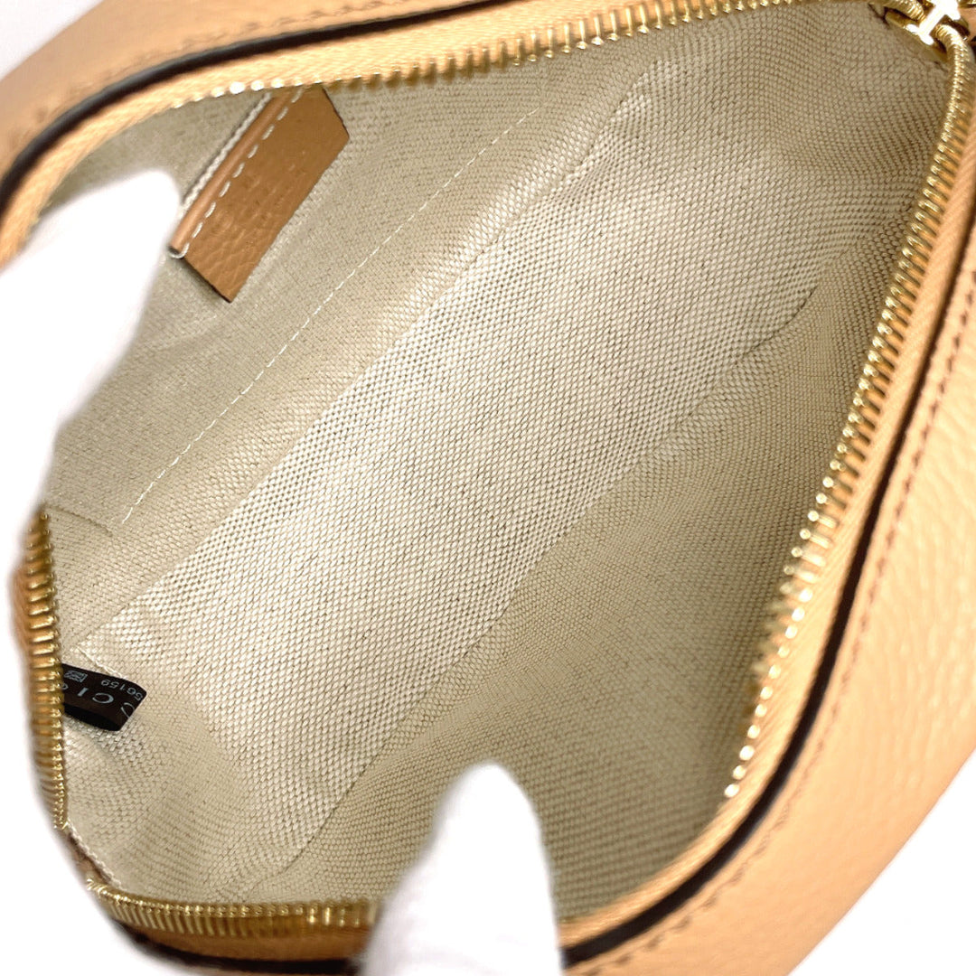 GUCCI Shoulder Bag 747779 leather beige Soho