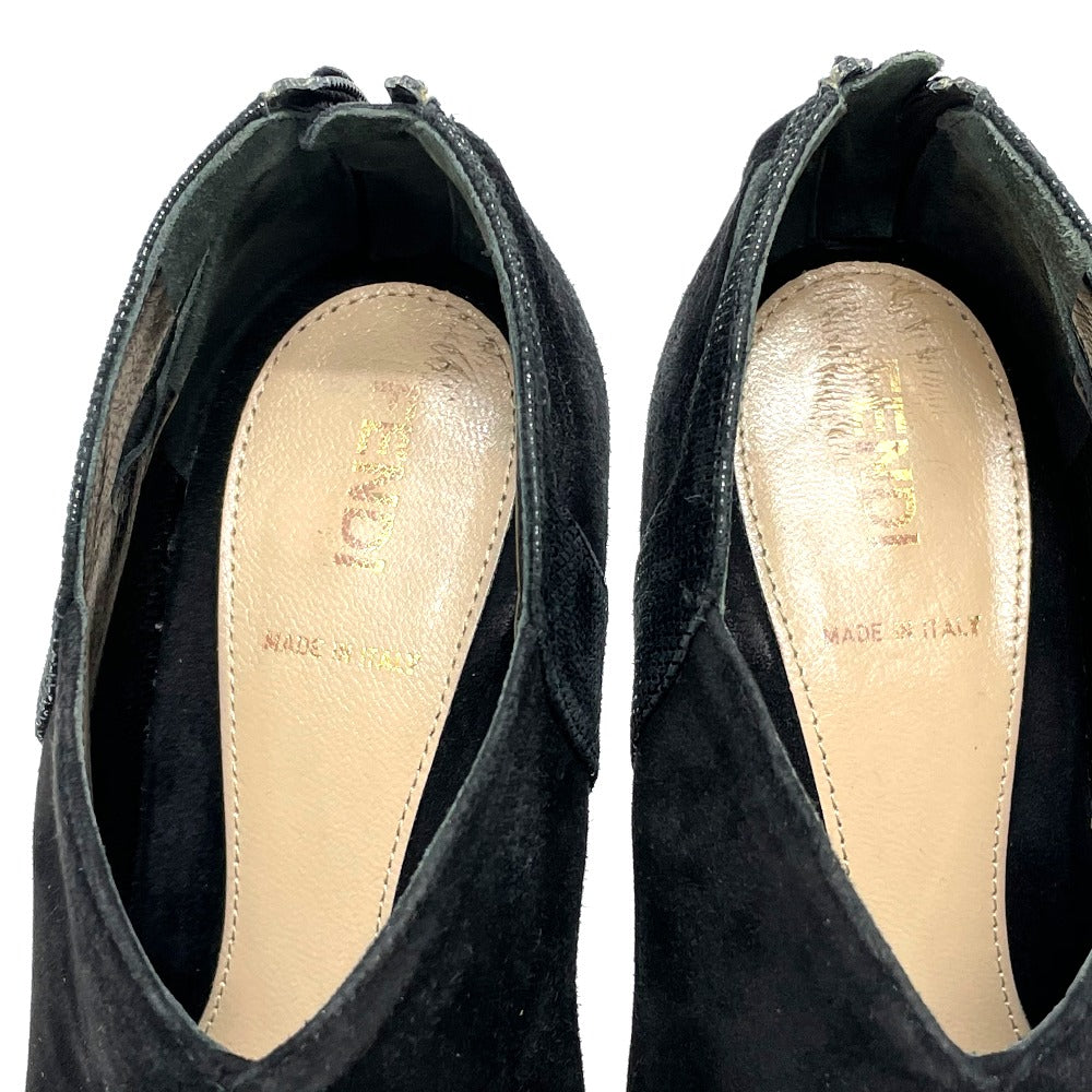 FENDI Dress shoes leather black made in Italy VERO CUOIO Women 36 1/2 Used Authentic