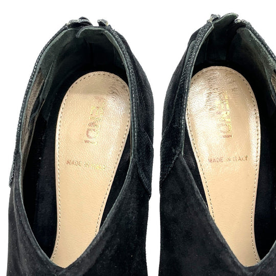 FENDI Dress shoes leather black made in Italy VERO CUOIO Women 36 1/2 Used Authentic