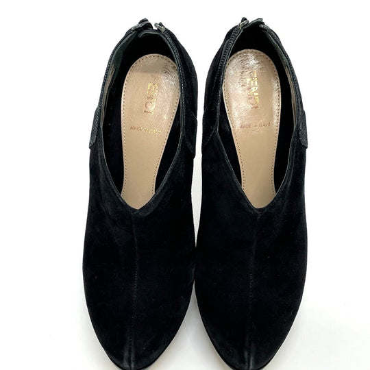 FENDI Dress shoes leather black made in Italy VERO CUOIO Women 36 1/2 Used Authentic