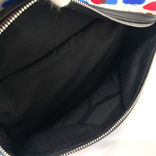 SAINT LAURENT PARIS Backpack 326865 Leather / canvas White / red / blue Multi total pattern Backpack mens Used Authentic