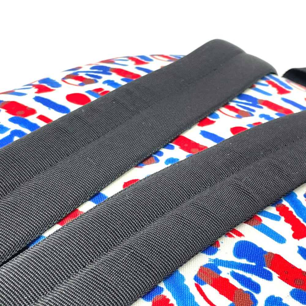 SAINT LAURENT PARIS Backpack 326865 Leather / canvas White / red / blue Multi total pattern Backpack mens Used Authentic