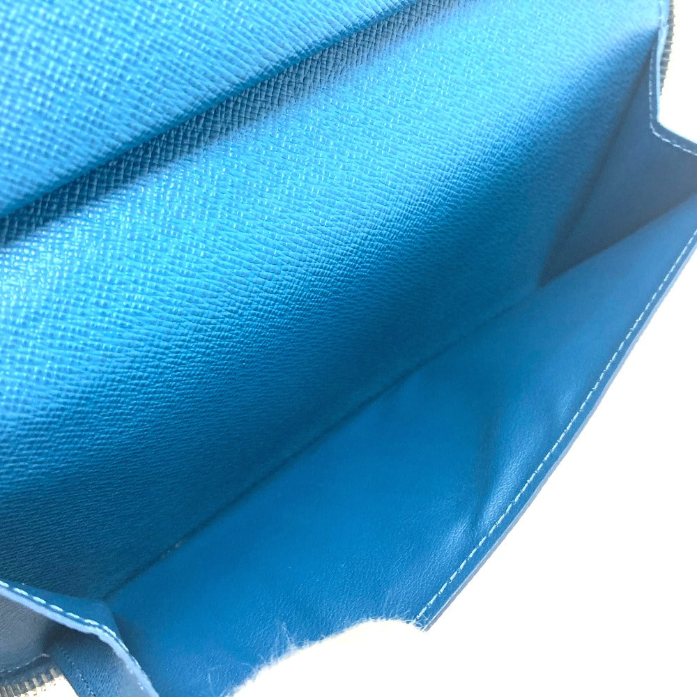 LOUIS VUITTON Long Wallet Purse M60966 Epi Leather blue Epi Zippy Wallet Vertical mens Used Authentic