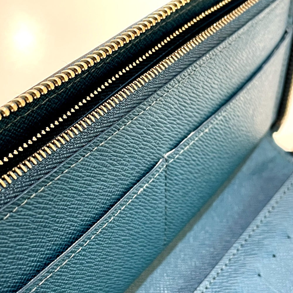 LOUIS VUITTON Long Wallet Purse M60966 Epi Leather blue Epi Zippy Wallet Vertical mens Used Authentic