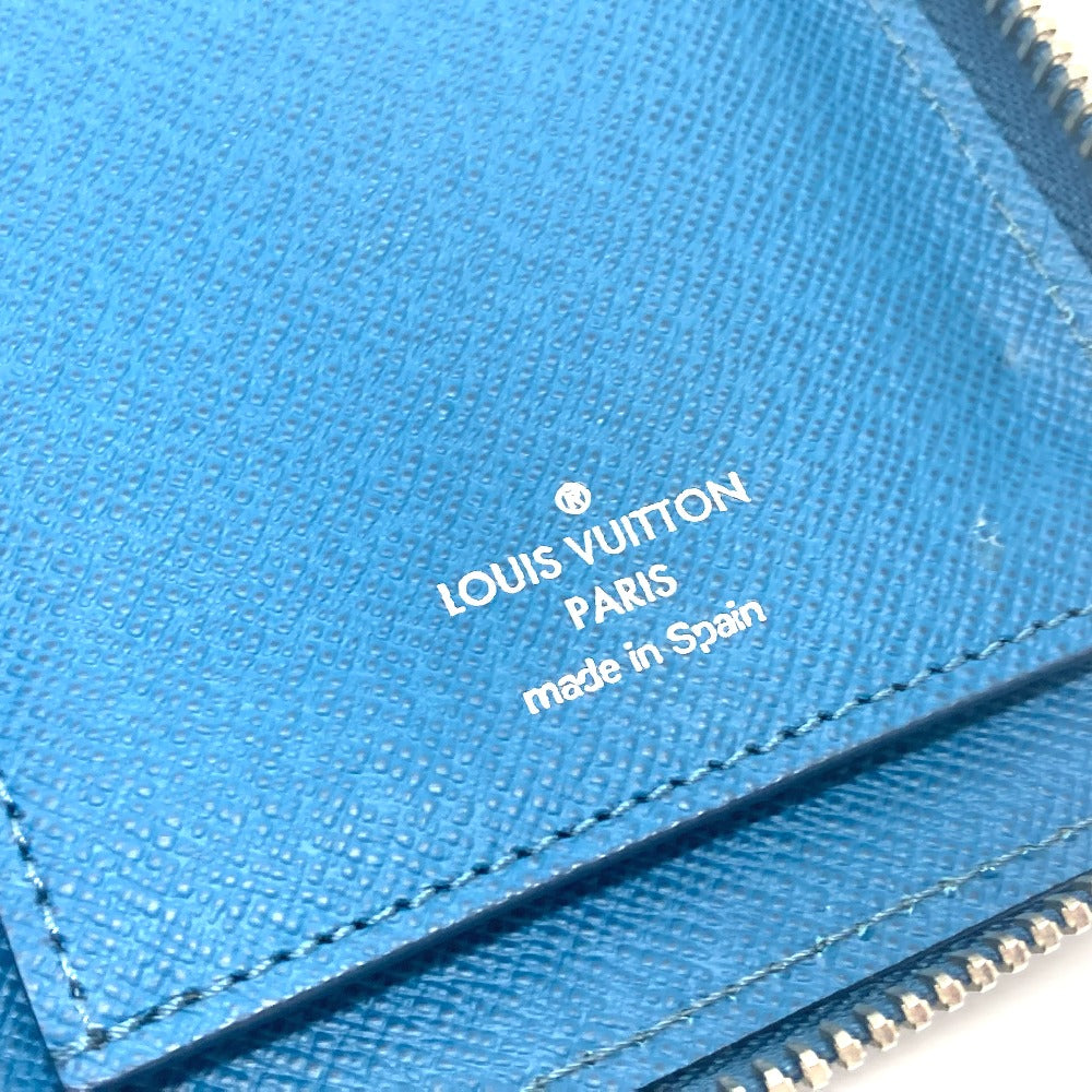 LOUIS VUITTON Long Wallet Purse M60966 Epi Leather blue Epi Zippy Wallet Vertical mens Used Authentic