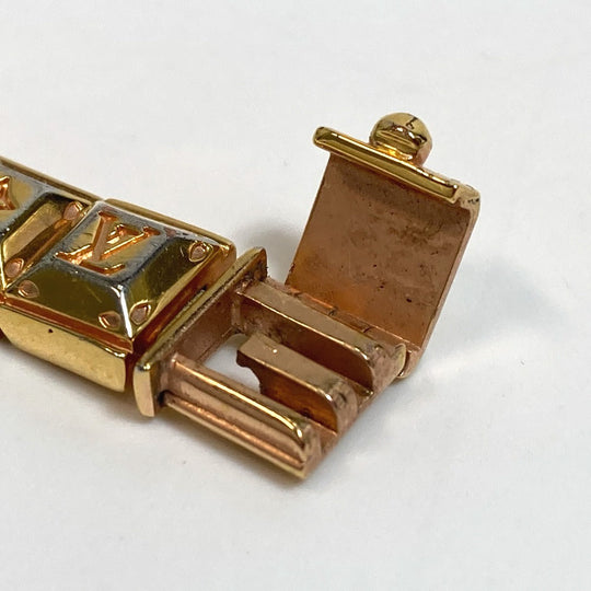 LOUIS VUITTON bracelet M64650 metal gold brasle nanogram tennis Women M Used Authentic