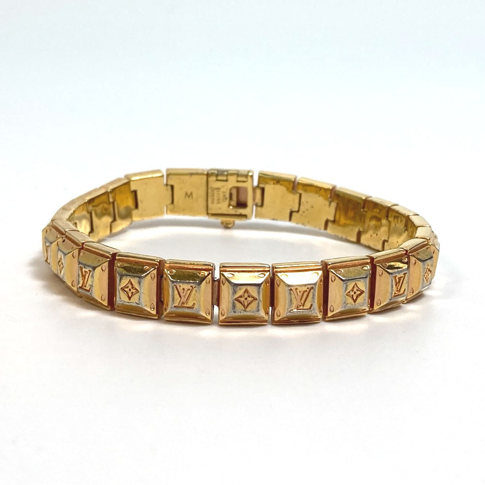 LOUIS VUITTON bracelet M64650 metal gold brasle nanogram tennis Women M Used Authentic