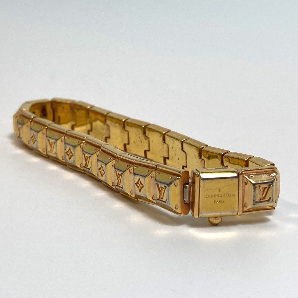 LOUIS VUITTON bracelet M64650 metal gold brasle nanogram tennis Women M Used Authentic