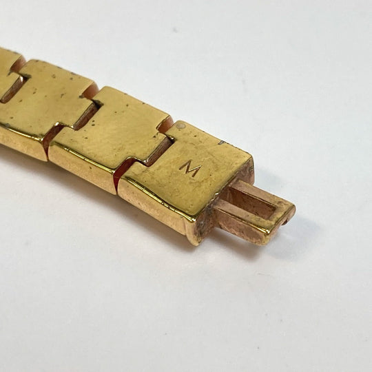 LOUIS VUITTON bracelet M64650 metal gold brasle nanogram tennis Women M Used Authentic