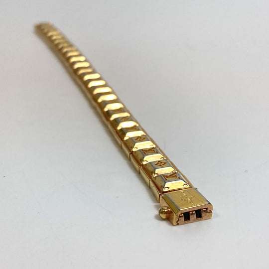 LOUIS VUITTON bracelet M64650 metal gold brasle nanogram tennis Women M Used Authentic