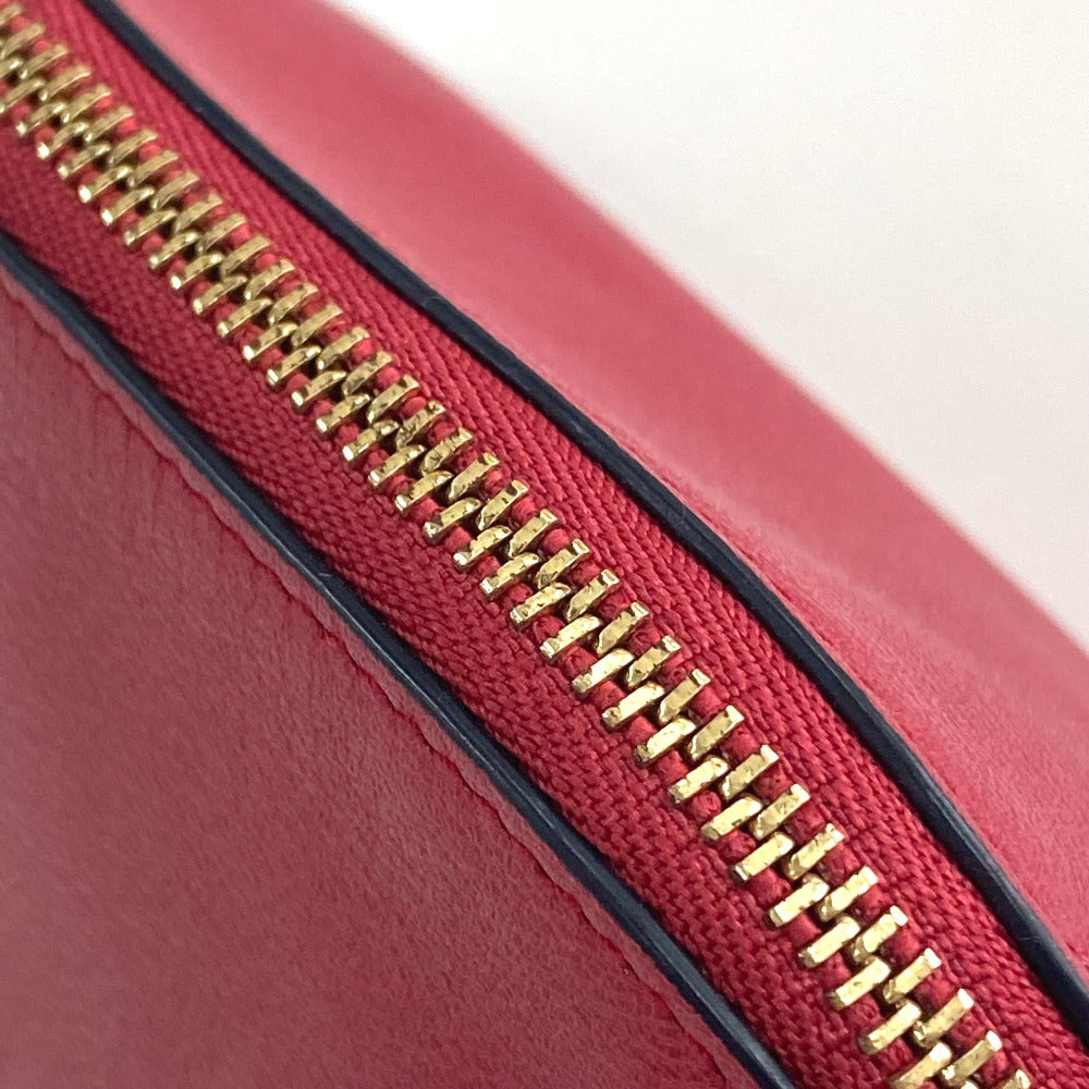 LOEWE Pouch leather Red anagram Women Used Authentic