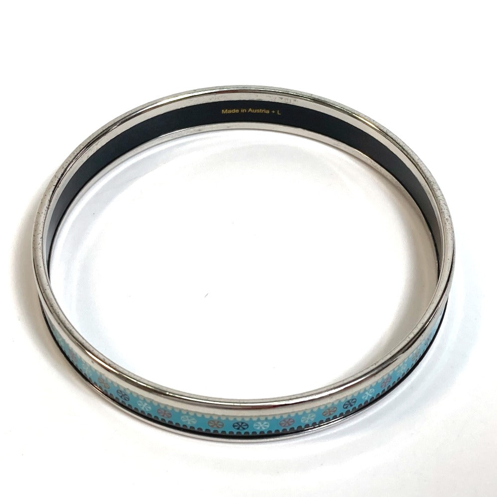 HERMES Bangle Cloisonne Light blue Emaille PM Women Used Authentic