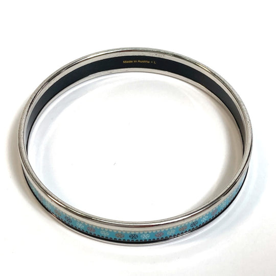 HERMES Bangle Cloisonne Light blue Emaille PM Women Used Authentic
