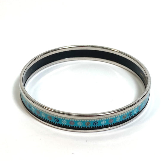 HERMES Bangle Cloisonne Light blue Emaille PM Women Used Authentic
