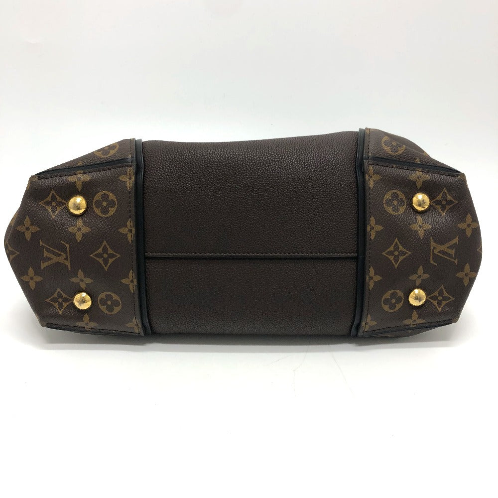 LOUIS VUITTON Handbag M41061 Monogram canvas, Cuir Orfevre leather Brown Monogram Tote W PM Women Used Authentic
