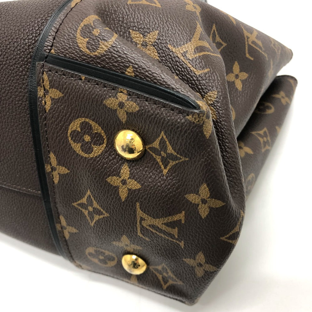 LOUIS VUITTON Handbag M41061 Monogram canvas, Cuir Orfevre leather Brown Monogram Tote W PM Women Used Authentic