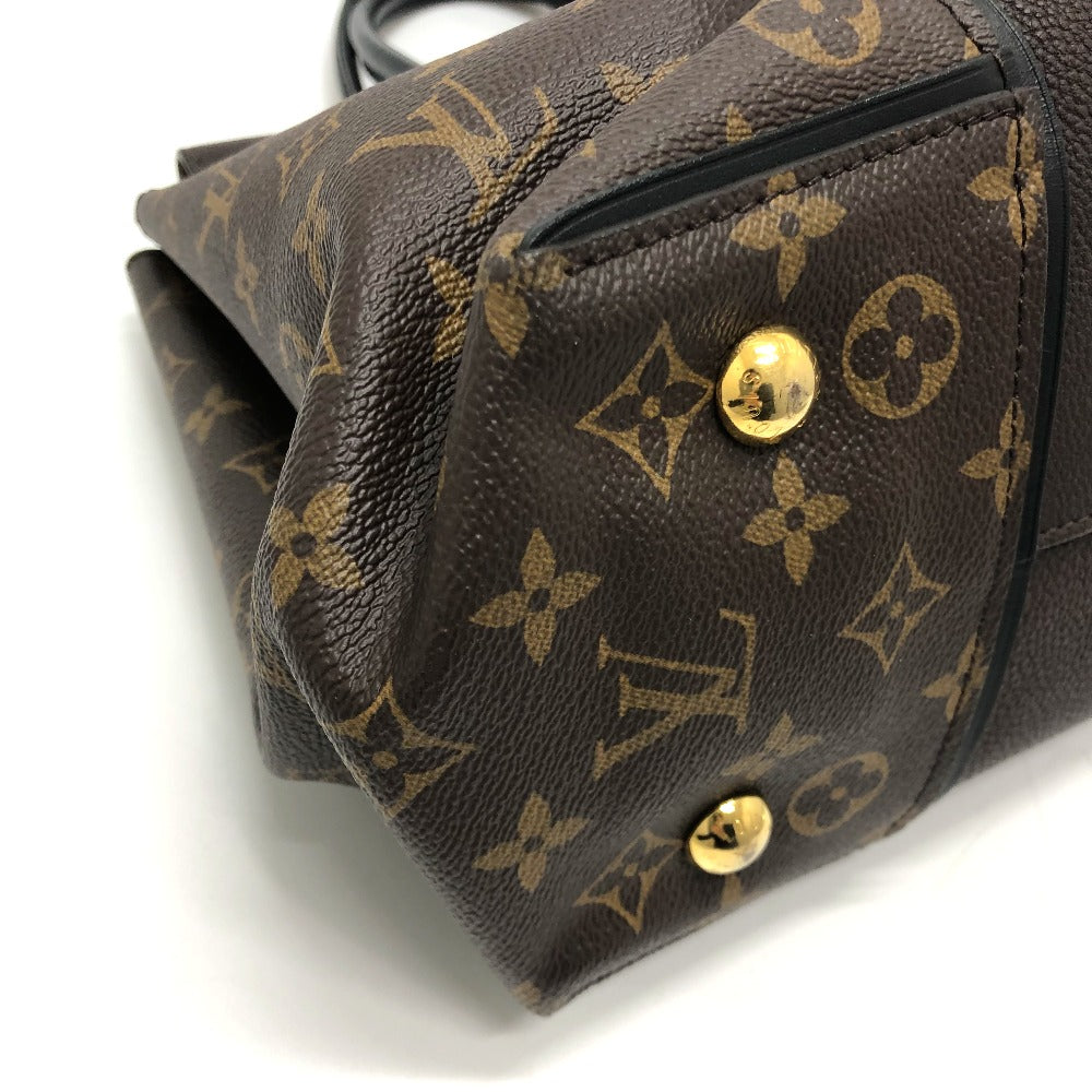 LOUIS VUITTON Handbag M41061 Monogram canvas, Cuir Orfevre leather Brown Monogram Tote W PM Women Used Authentic